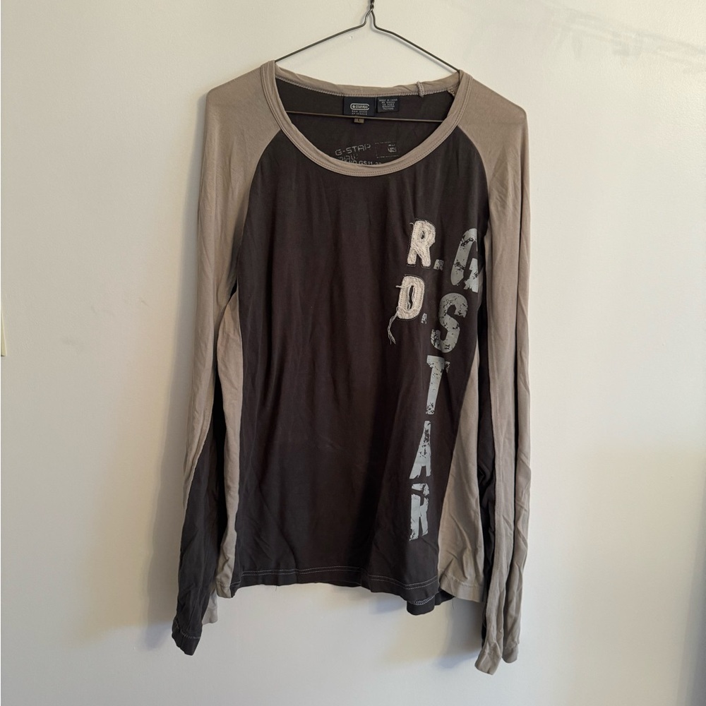 G-Star Raw Long Sleeve Shirt in Brown and Tan